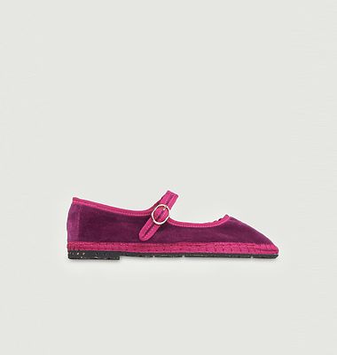 Nomi velvet ballerinas