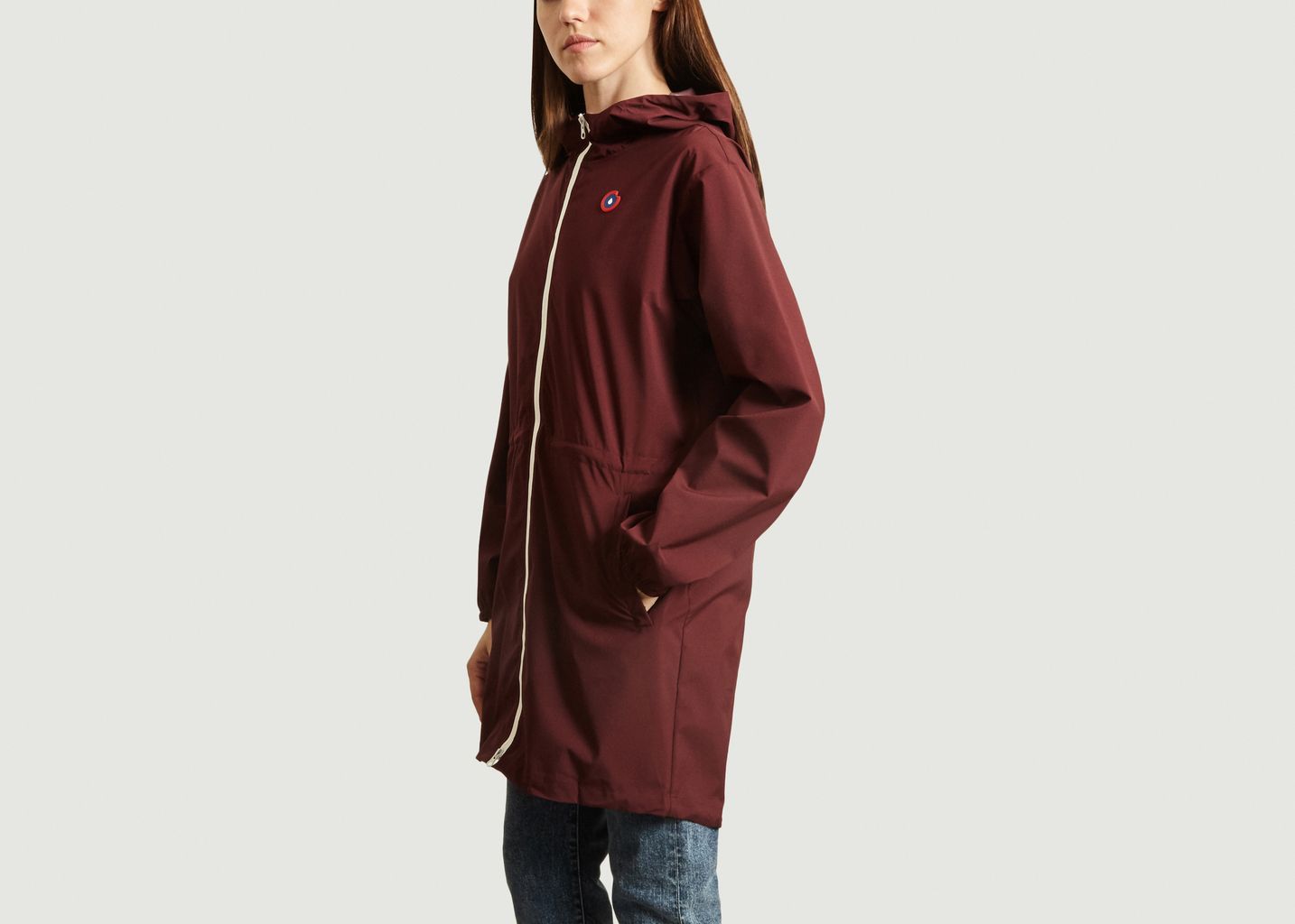 Imperméable long en toile recyclée Amelot - Flotte