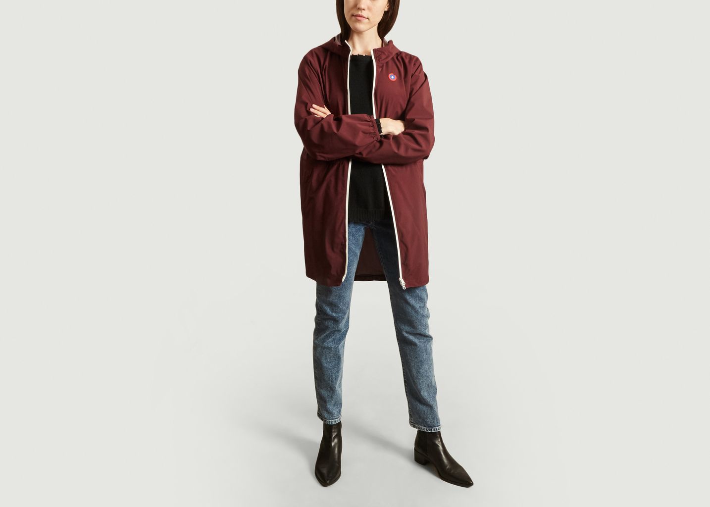 Imperméable long en toile recyclée Amelot - Flotte