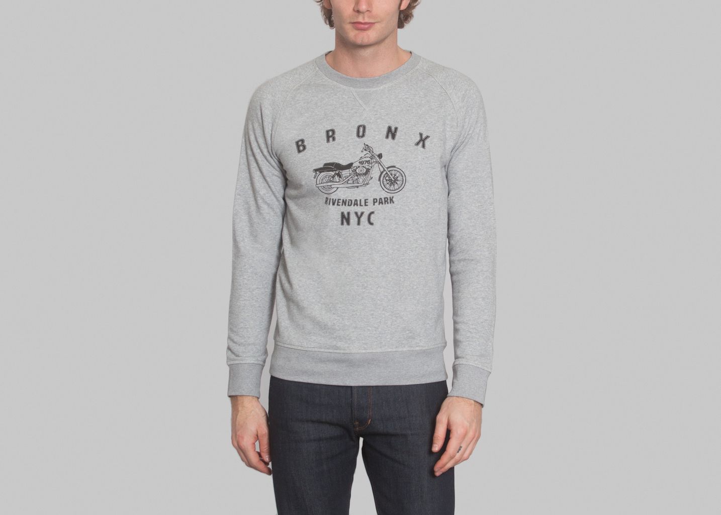 Sweat Bronx French Disorder Gris L'Exception Sweat Bronx French Disorder Gris L'Exception