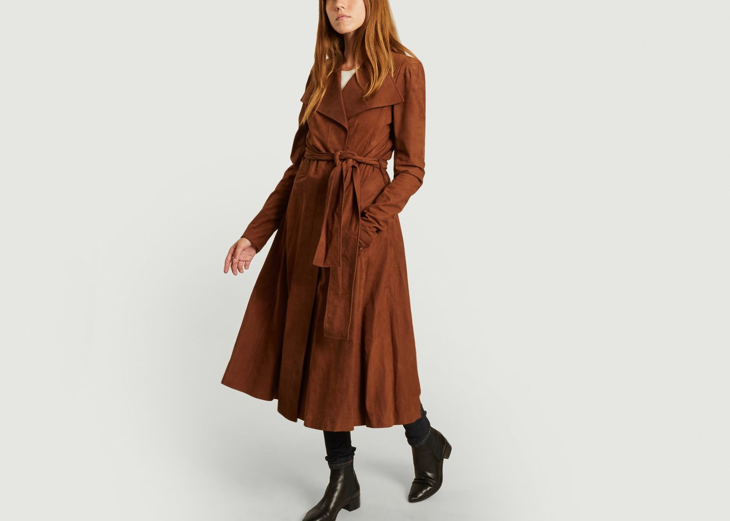 Yves Saint Laurent suede long trench coat  - From My Mother