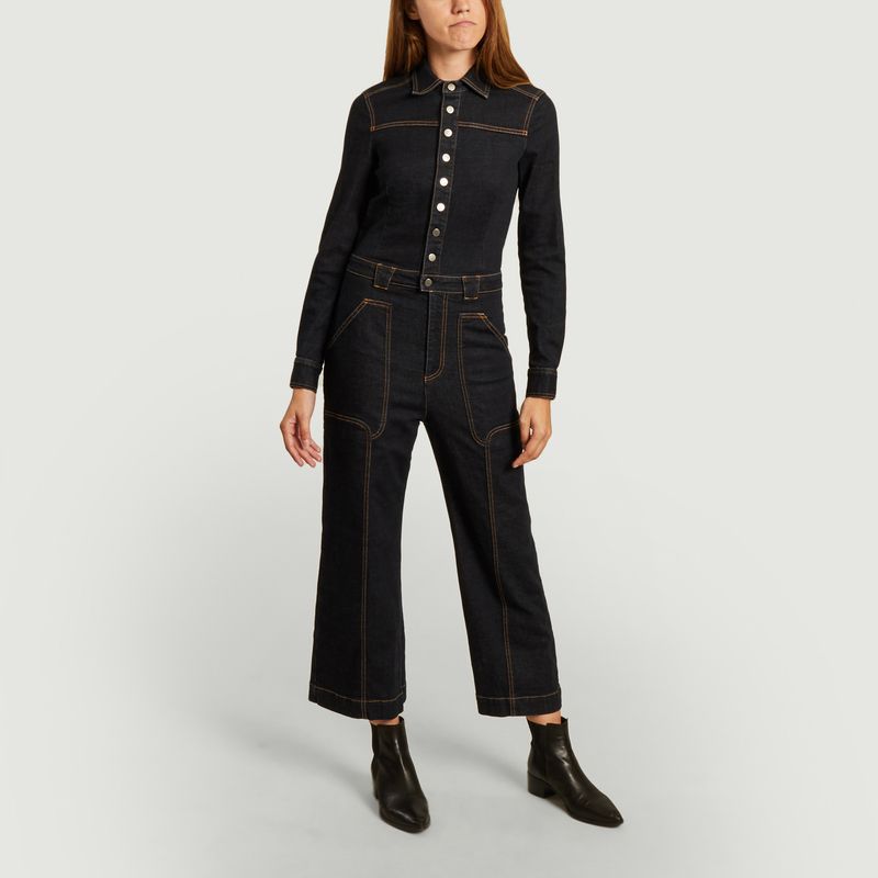 Stella McCartney Femme Vêtements Combinaisons & Combishorts Salopettes Salopette en denim a patch champignon 