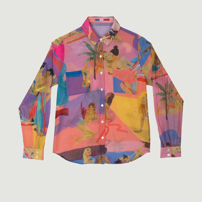 Chemise Funky Love en coton et soie - G.Kero
