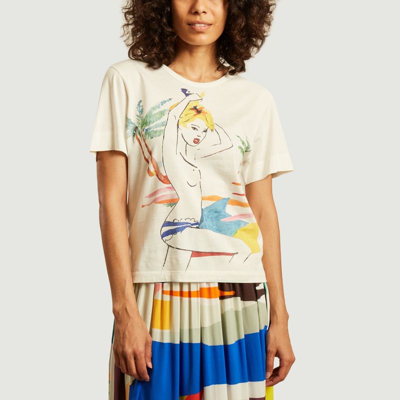 T-shirt Cindy Palm en coton Blanc G.Kero | L’Exception
