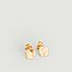 Ecrou stud earrings with topaz - Gamme Blanche