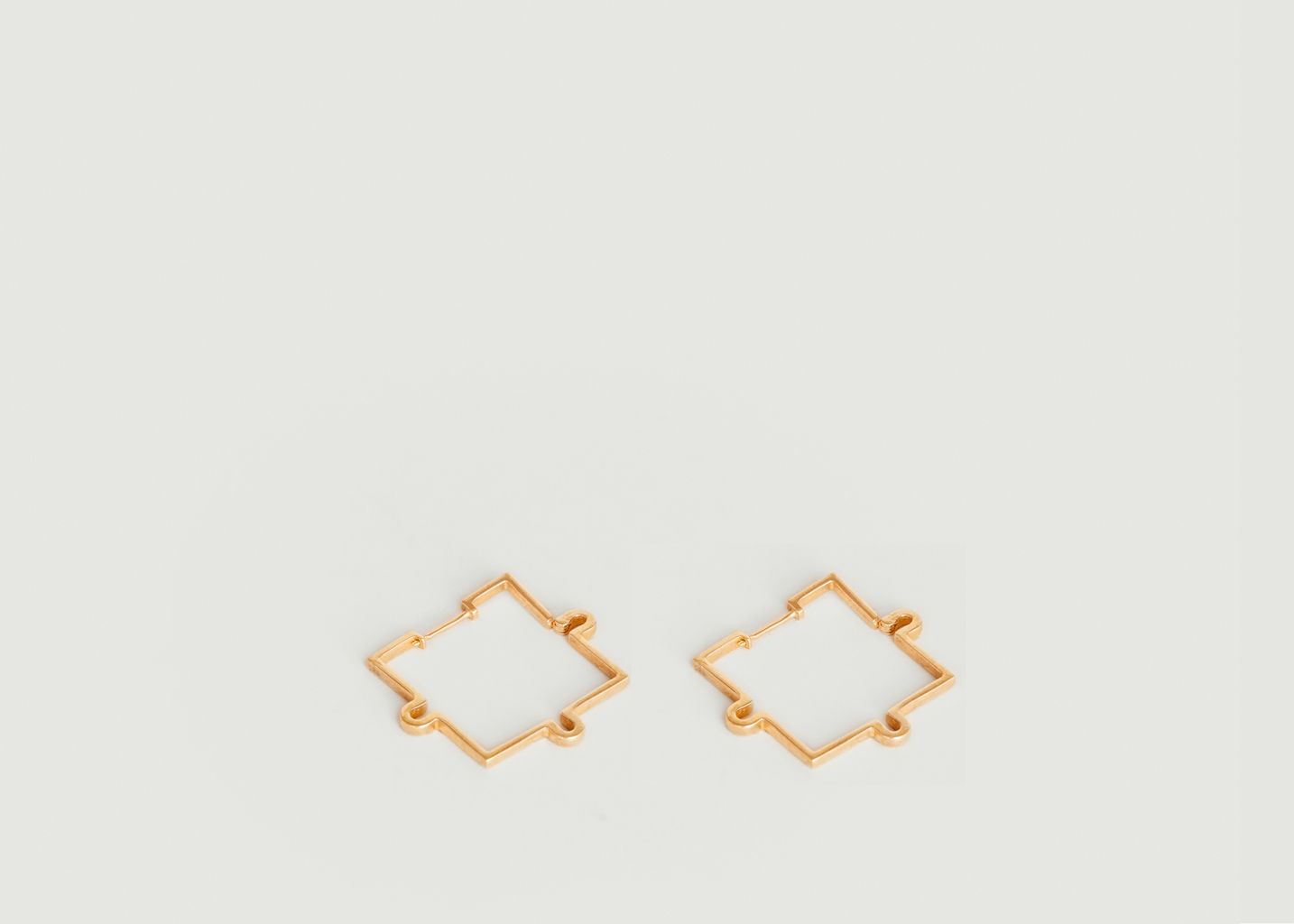 Boucles d'oreilles pendantes Puzzle - Gamme Blanche