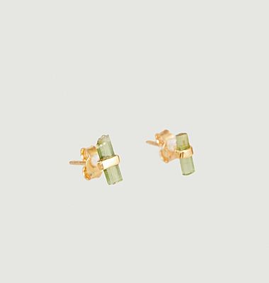 Verdélite tourmaline stud earrings