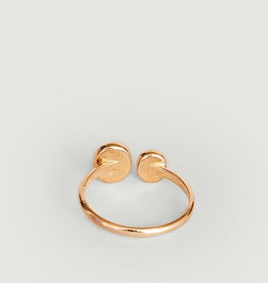 Duo Citron Ring mit Quarz