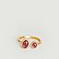 Duo Grenadine ring with garnets - Gamme Blanche