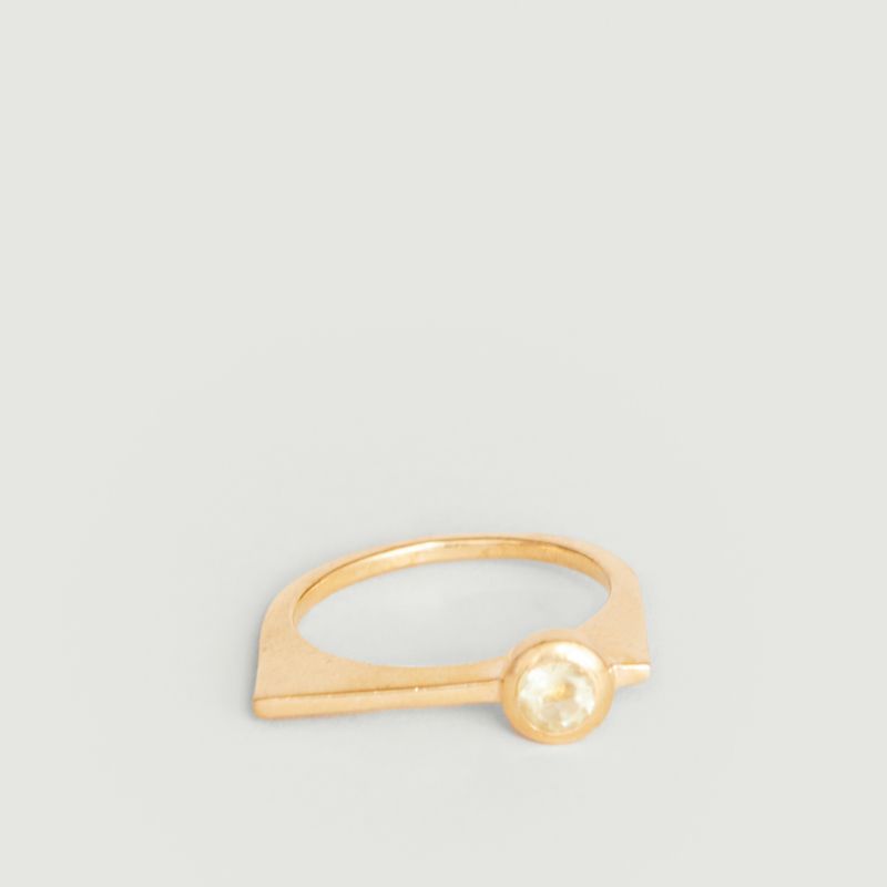 Laser ring with quartz - Gamme Blanche