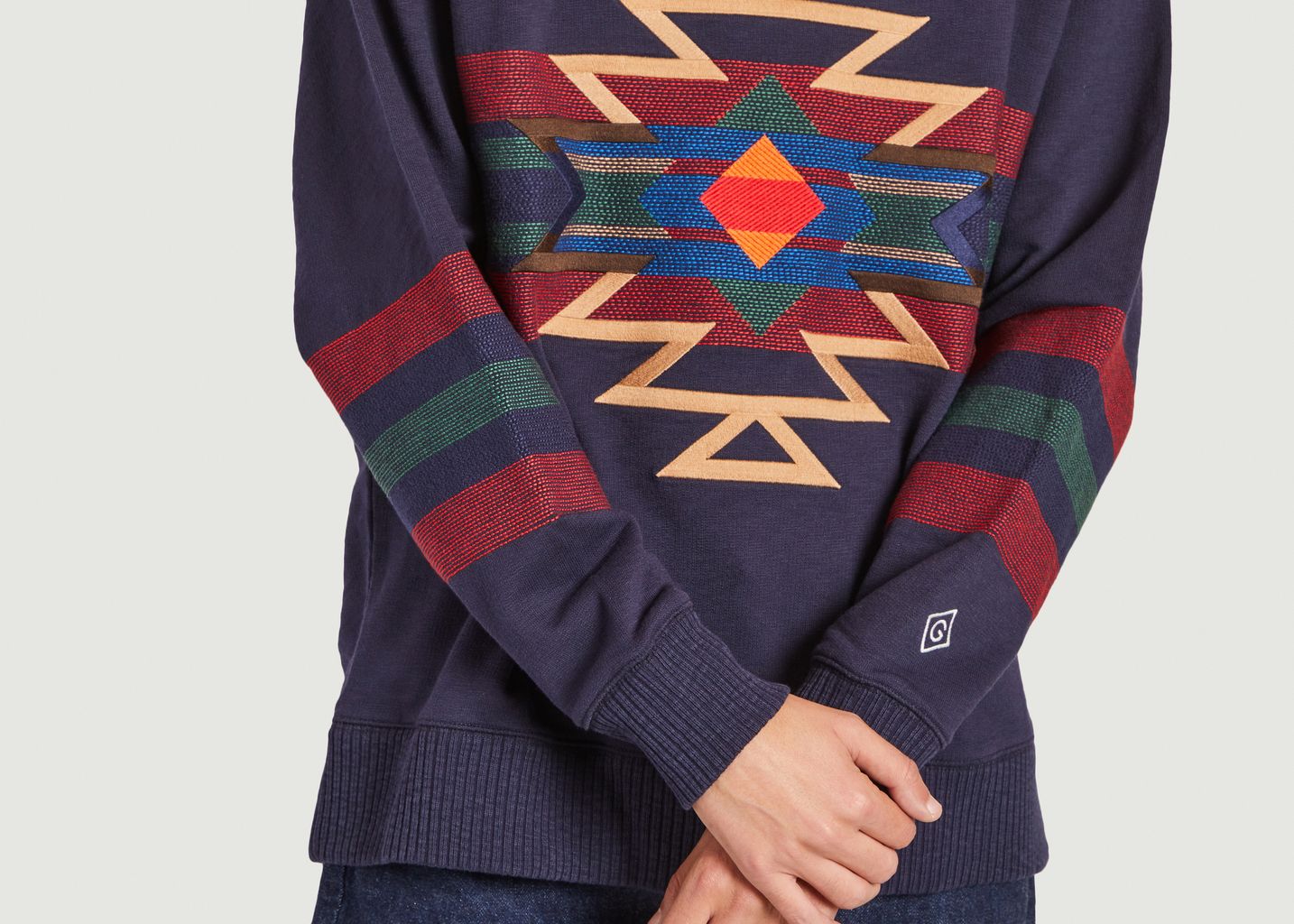 Geometrisches lässiges Sweatshirt mit C-Ausschnitt - Gant