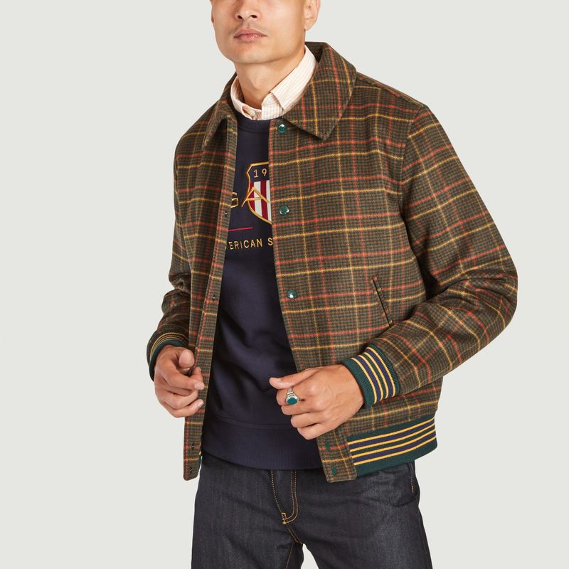 mens checked trucker jacket