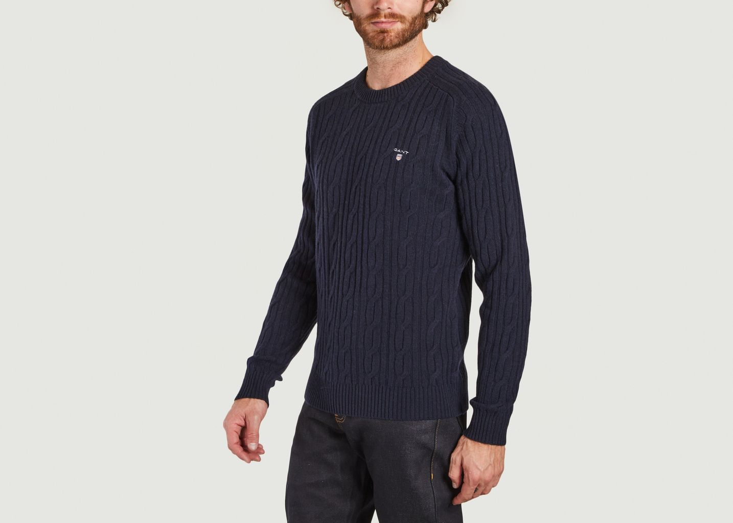 Cable-knit lambswool sweater - Gant