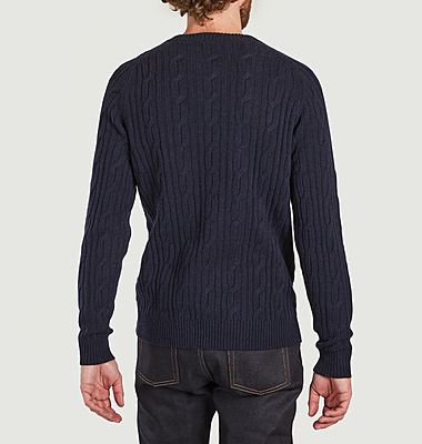 Cable-knit lambswool sweater