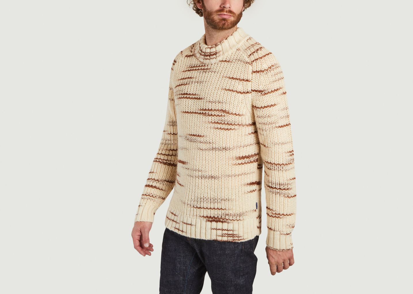 Funnel neck ribbed lambswool sweater - Gant
