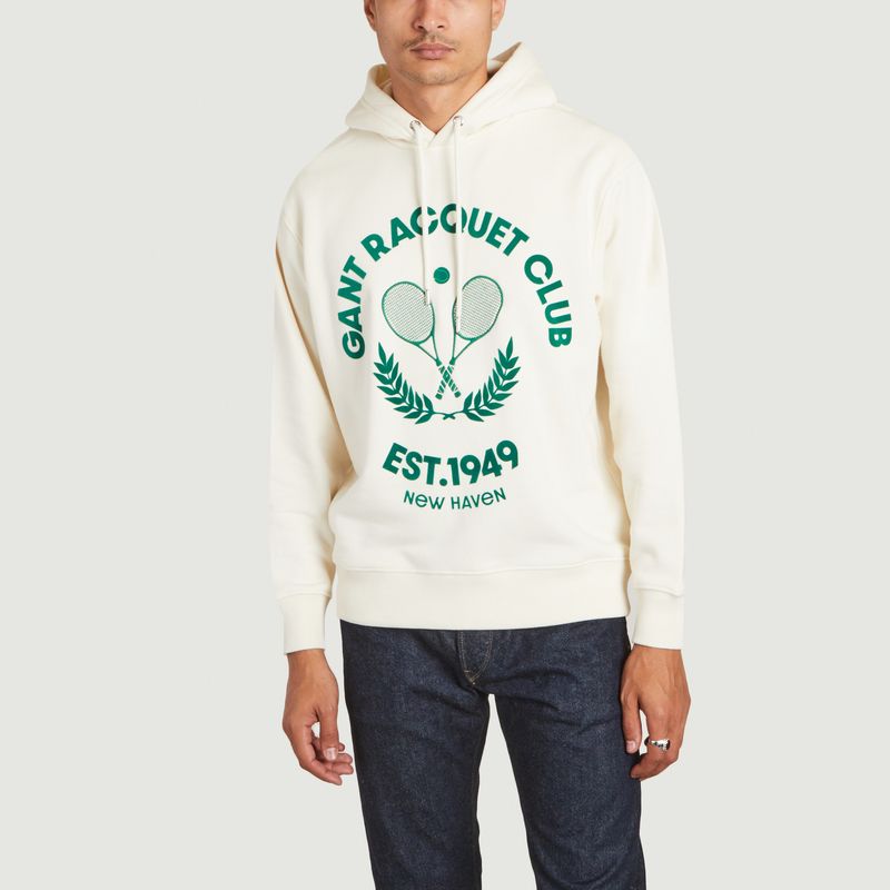 BCI certified cotton and polyester Racquet Club Hoodie - Gant