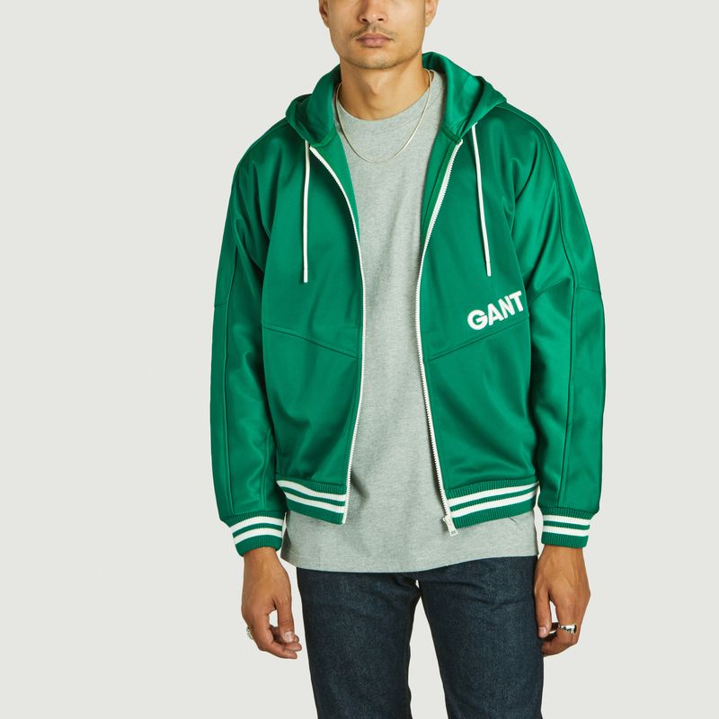 Racquet Club zipped hoodie in recycled cotton and polyester - Gant