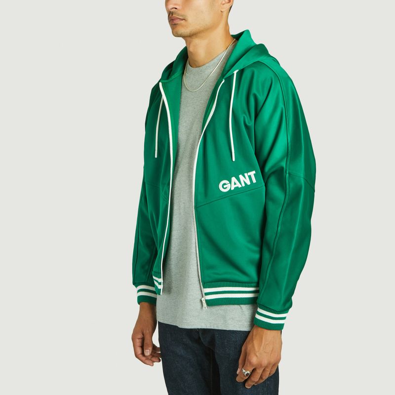 Racquet Club zipped hoodie in recycled cotton and polyester - Gant