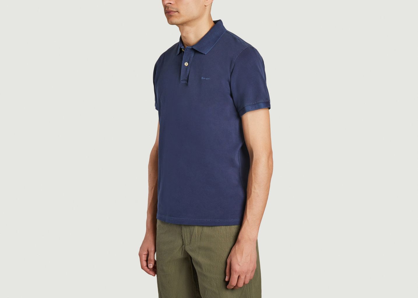 Sunfaded Persian Blue pique cotton polo shirt - Gant