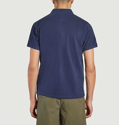 Polo-Shirt aus Piqué-Baumwolle Sunfaded Persian Blue
