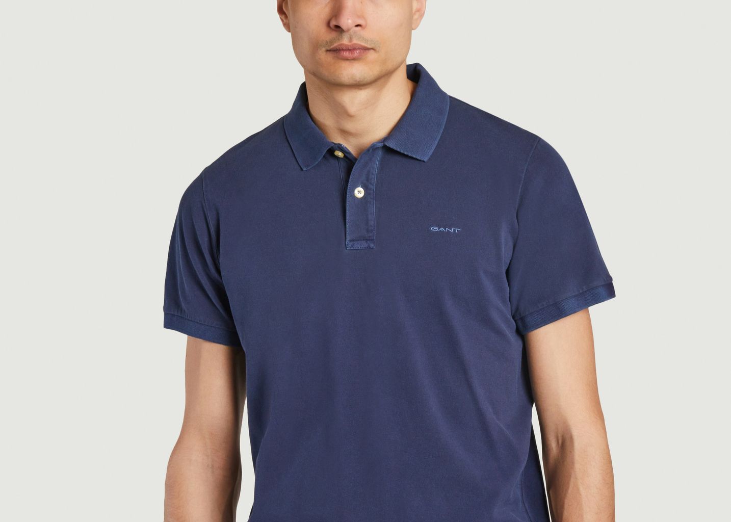Sunfaded Persian Blue pique cotton polo shirt - Gant
