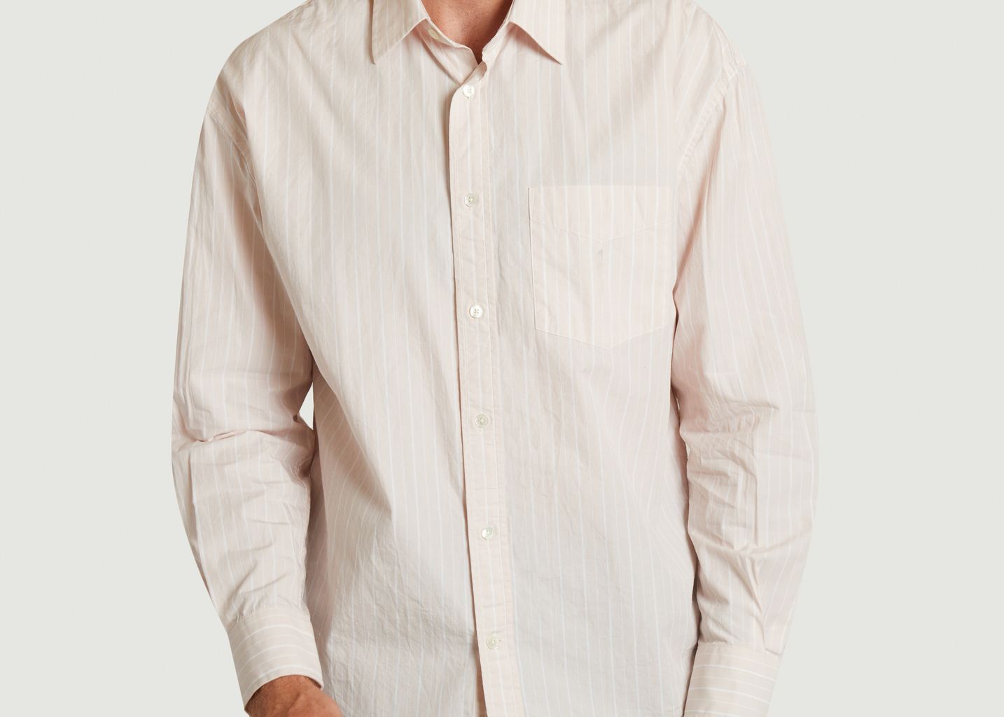 Ultra-familiar shirt in striped poplin - Gant