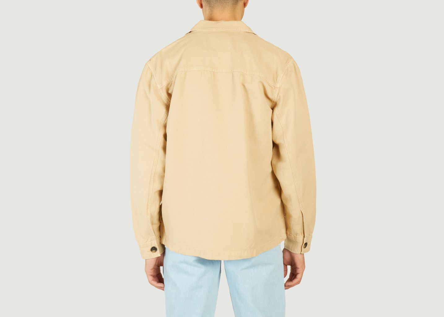 Plain overshirt in linen and cotton twill - Gant
