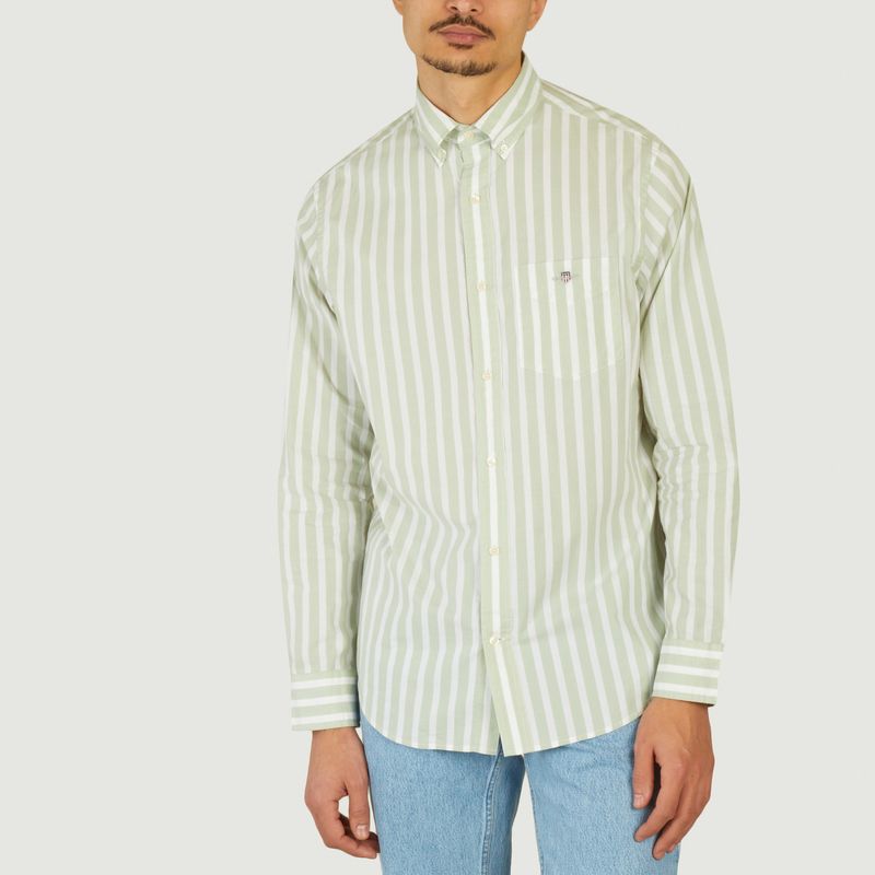 Straight striped shirt in cotton poplin - Gant