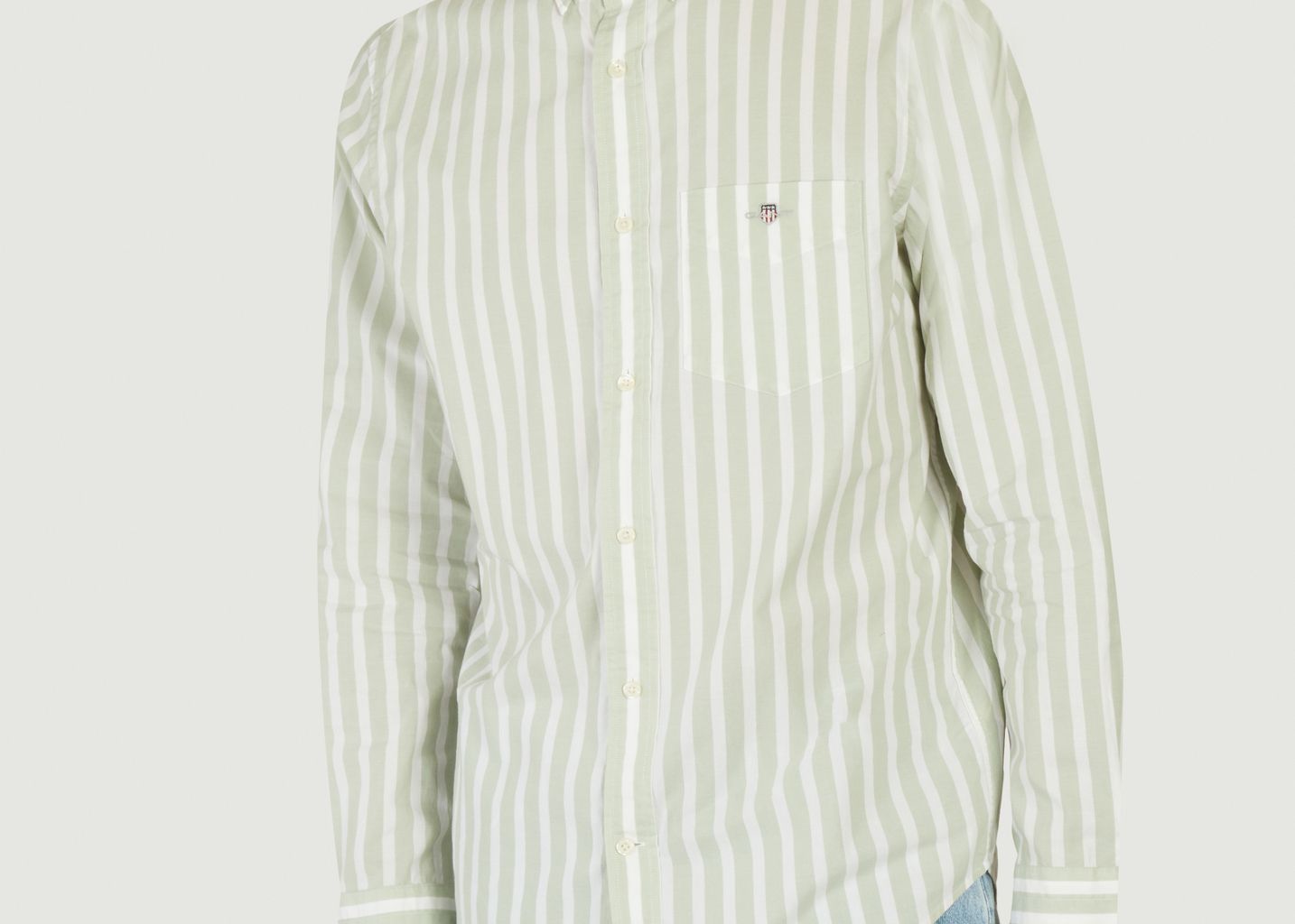 Straight striped shirt in cotton poplin - Gant