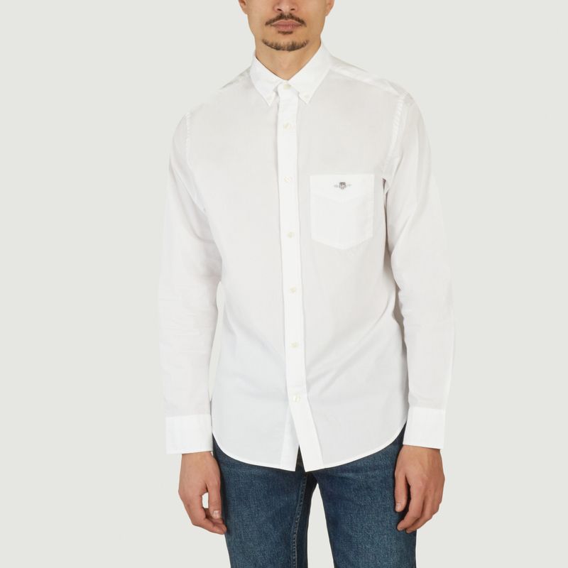 Straight shirt in cotton poplin - Gant