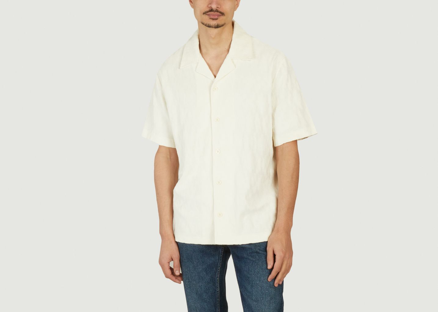 Relaxed fit textured jacquard bluse - Gant