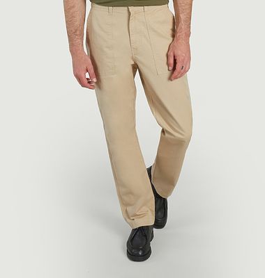 Cotton and Linen Chino Pants