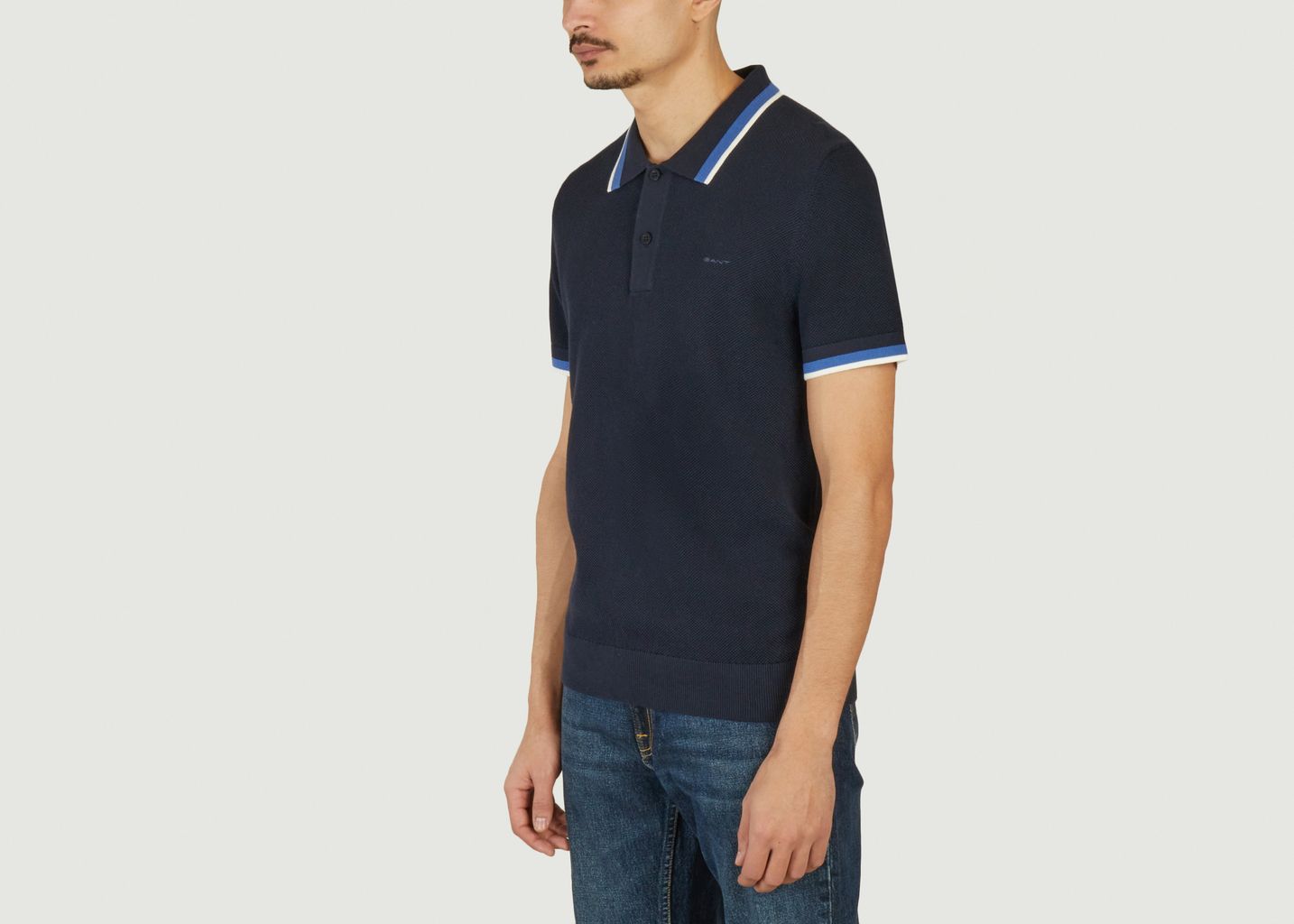 Baumwoll-Pique Polo-Shirt mit kontrastierenden Kanten - Gant