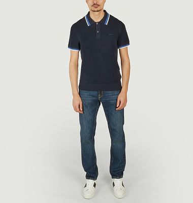 Baumwoll-Pique Polo-Shirt mit kontrastierenden Kanten
