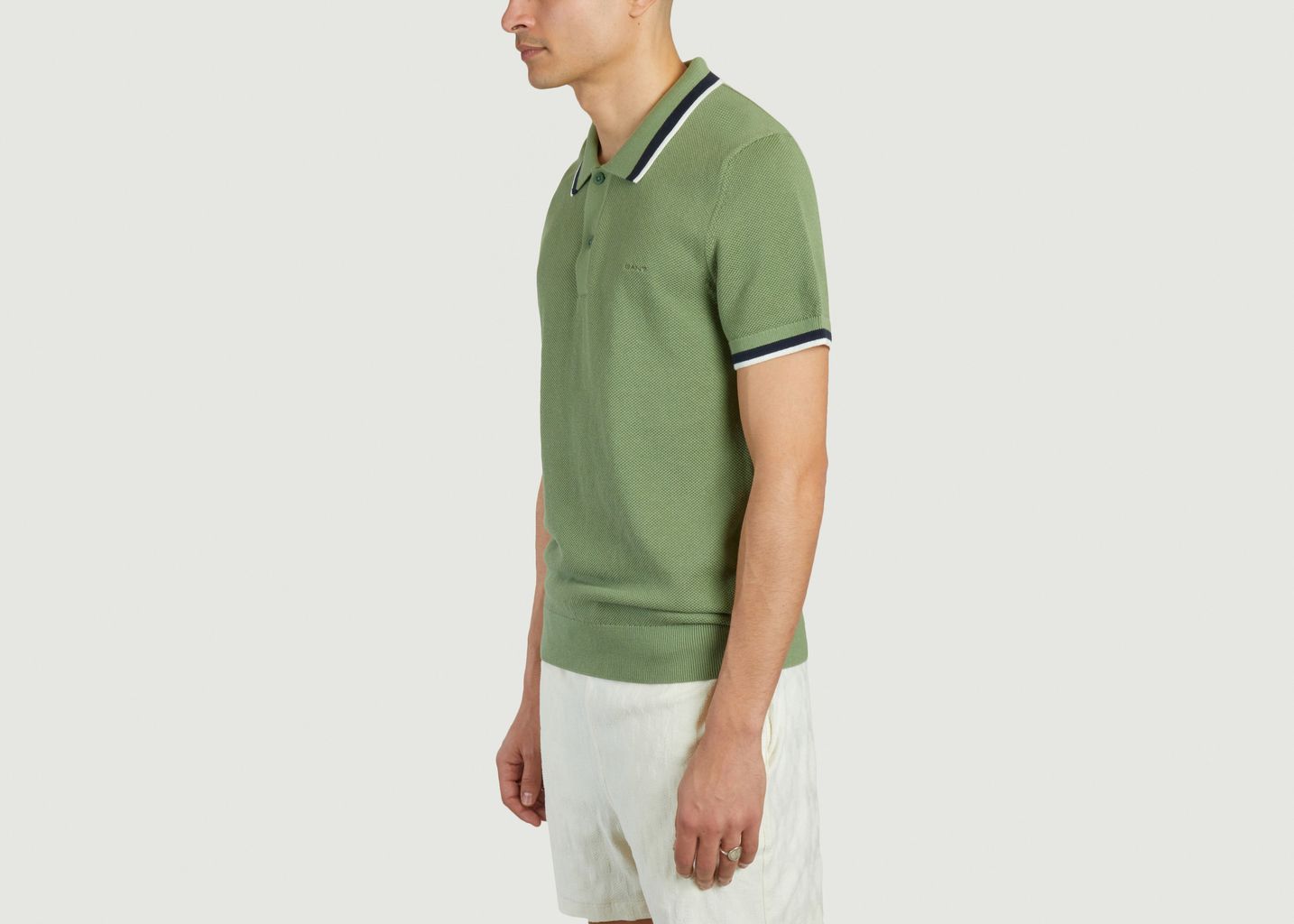 Polo en coton piqué avec bords contrastés - Gant