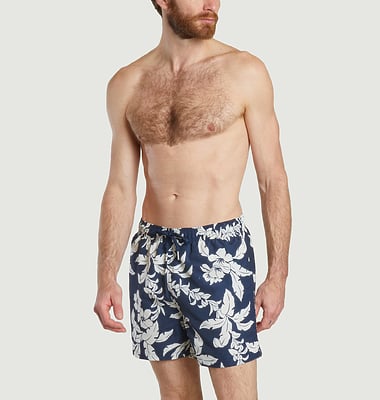 Short De Bain à Motif Palm Lei