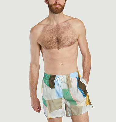 Badeshorts mit Art-Muster