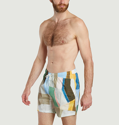 Badeshorts mit Art-Muster