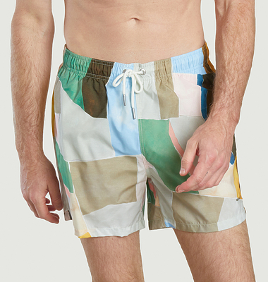 Badeshorts mit Art-Muster