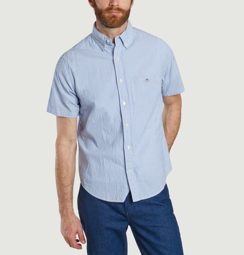 【MODERNIF】Rudd stripe overfit shirt Smart Stripe Shirt – Sting