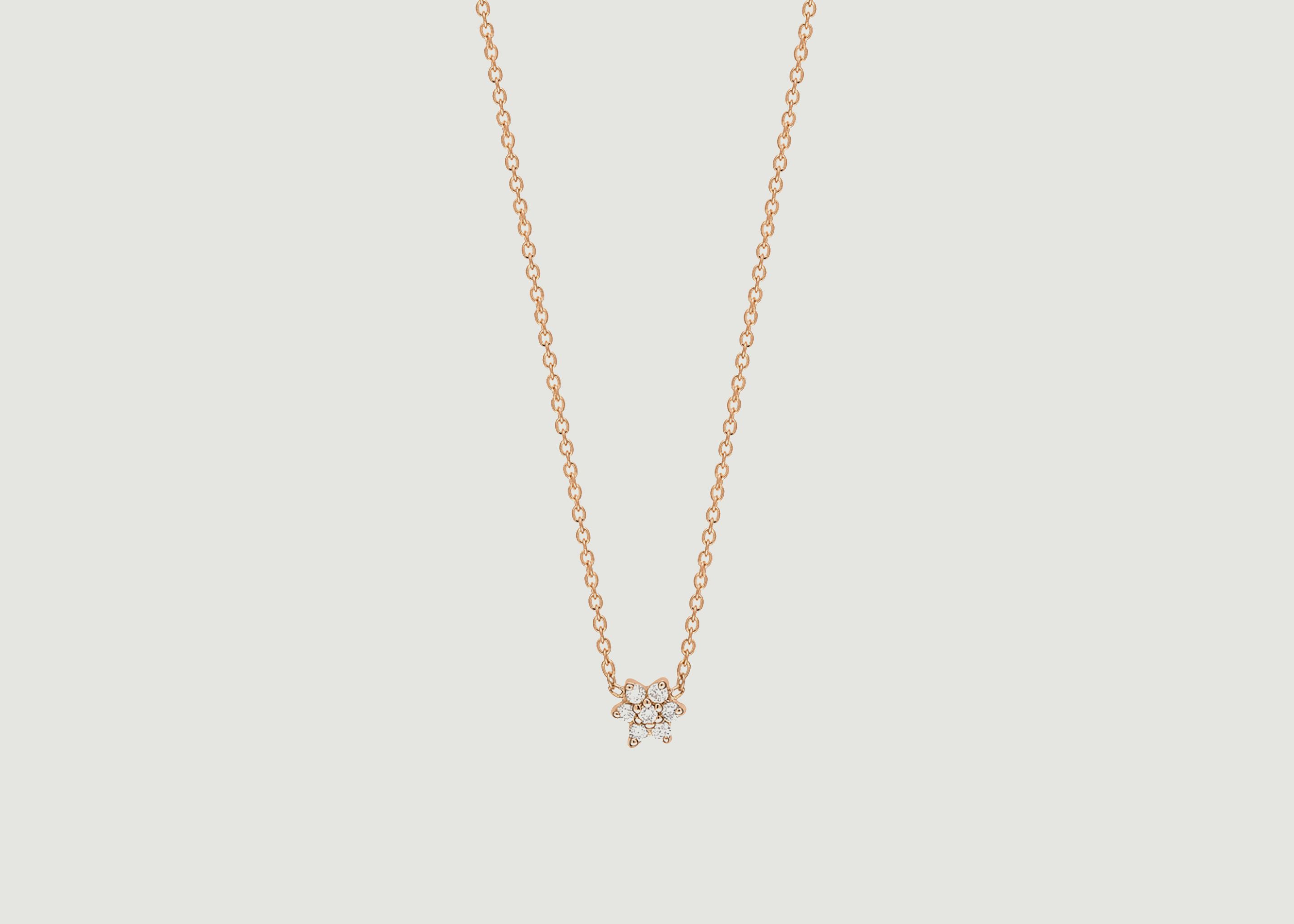 Diamond Mini Star Necklace - Ginette NY