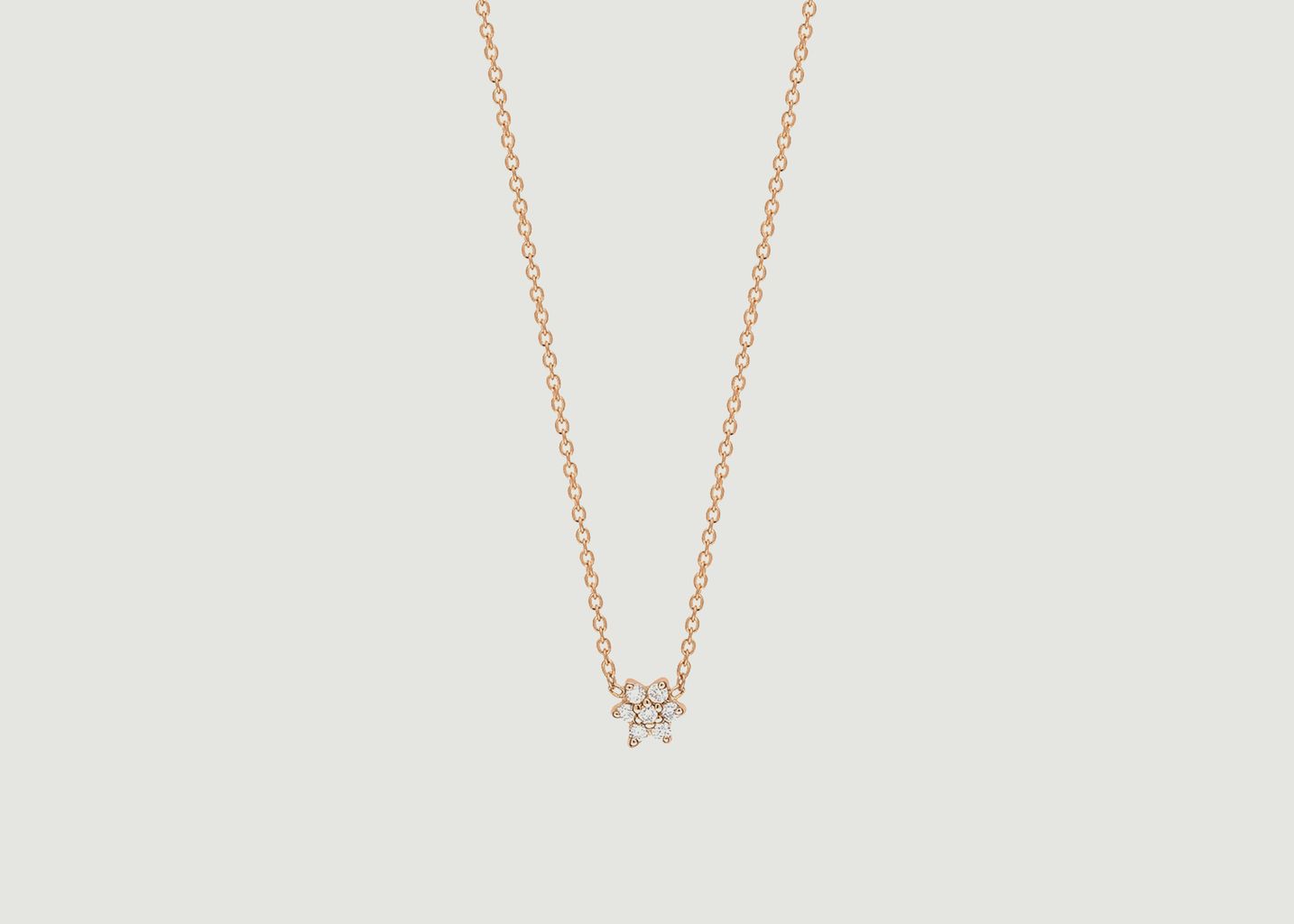 Diamond Mini Star Necklace - Ginette NY