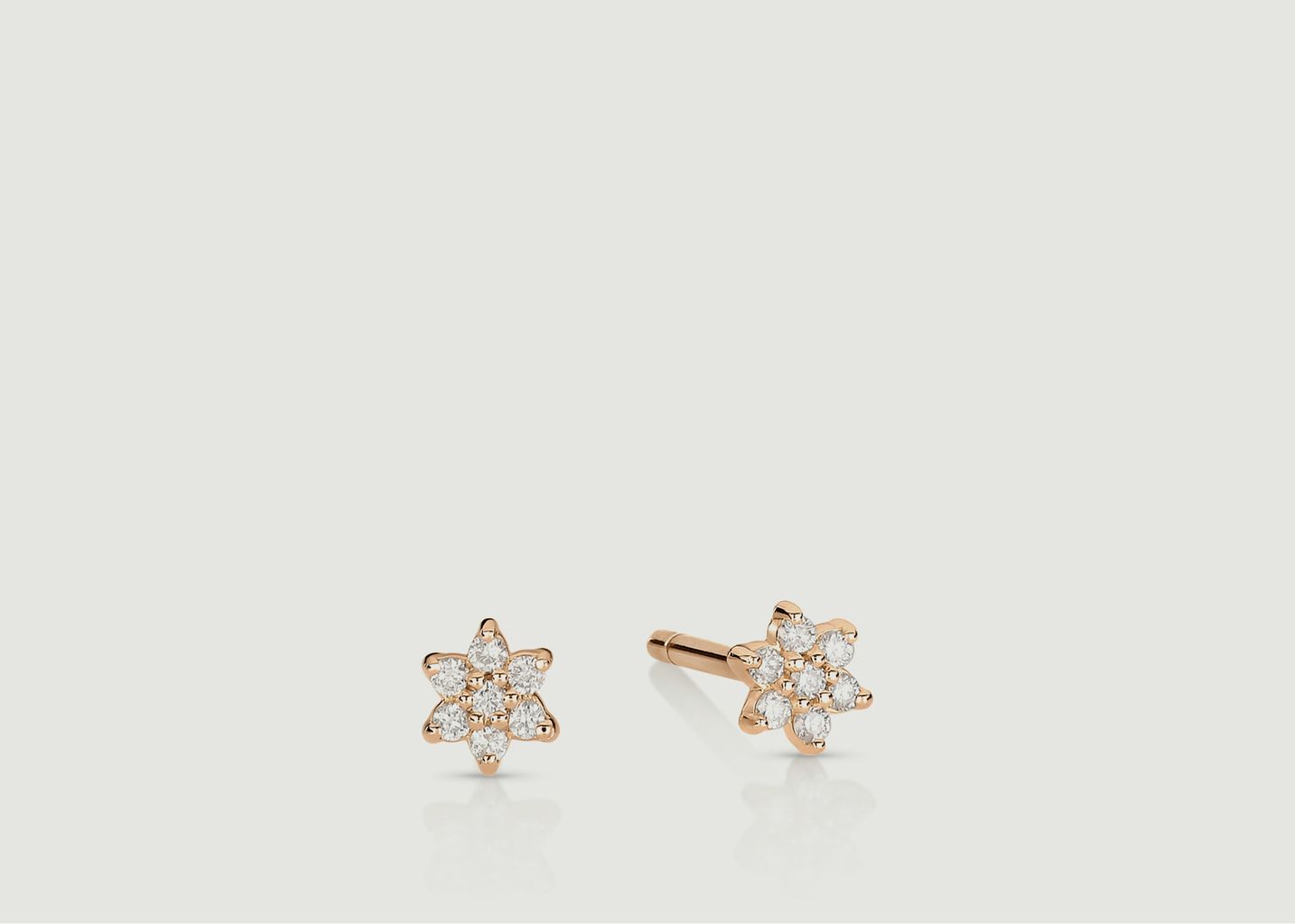 Floh-Ohrringe Mini Diamond Star - Ginette NY