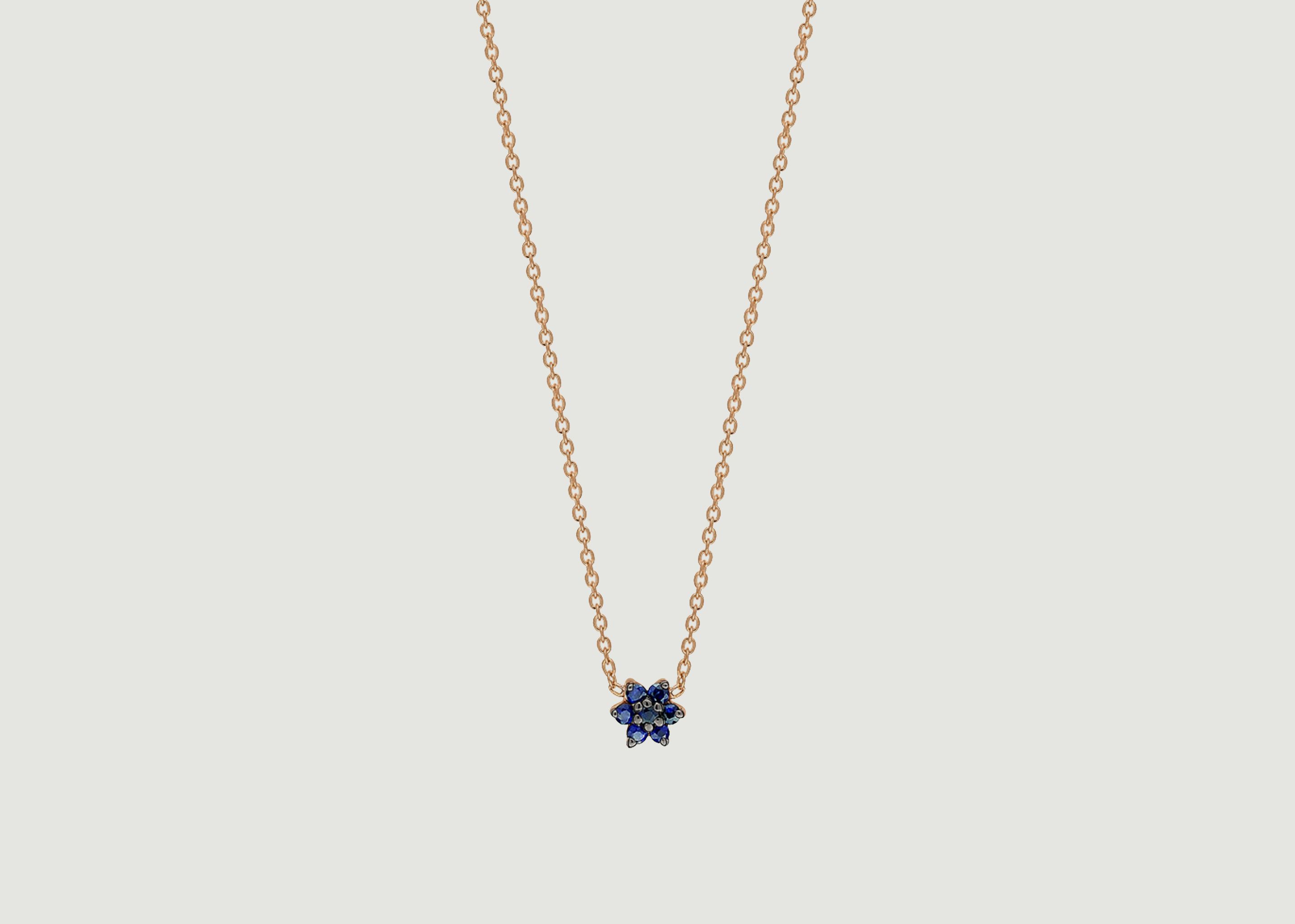 Sapphire Mini Star Necklace - Ginette NY