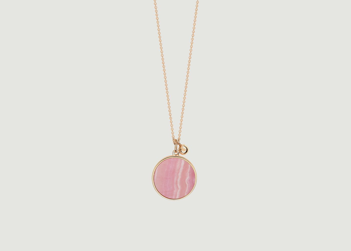 Collier Ever Disc rhodocrosite - Ginette NY