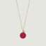 Collier Maria Coral Disc on Chain - Ginette NY