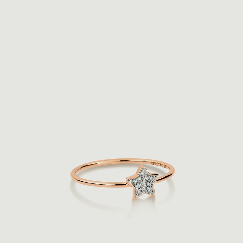 Tiny Diamond Star Ring - Ginette NY