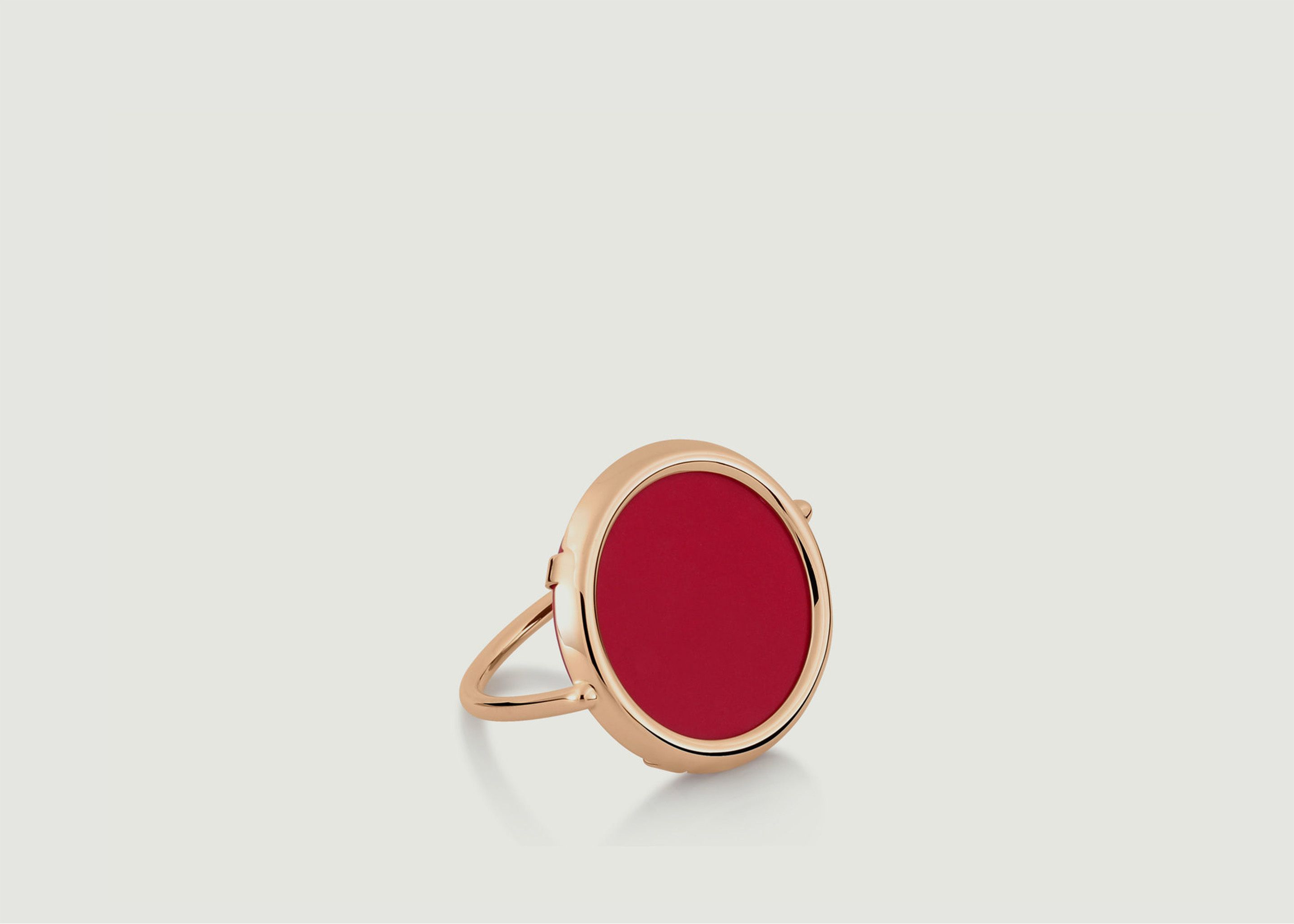 Ring Maria Coral Disc - Ginette NY