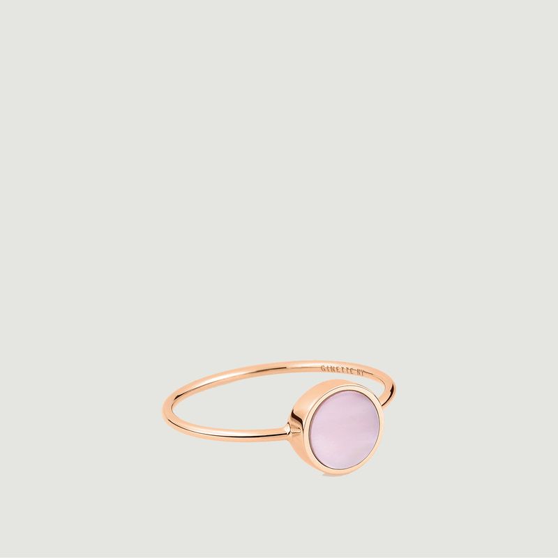 Bague Ever Disc nacre - Ginette NY