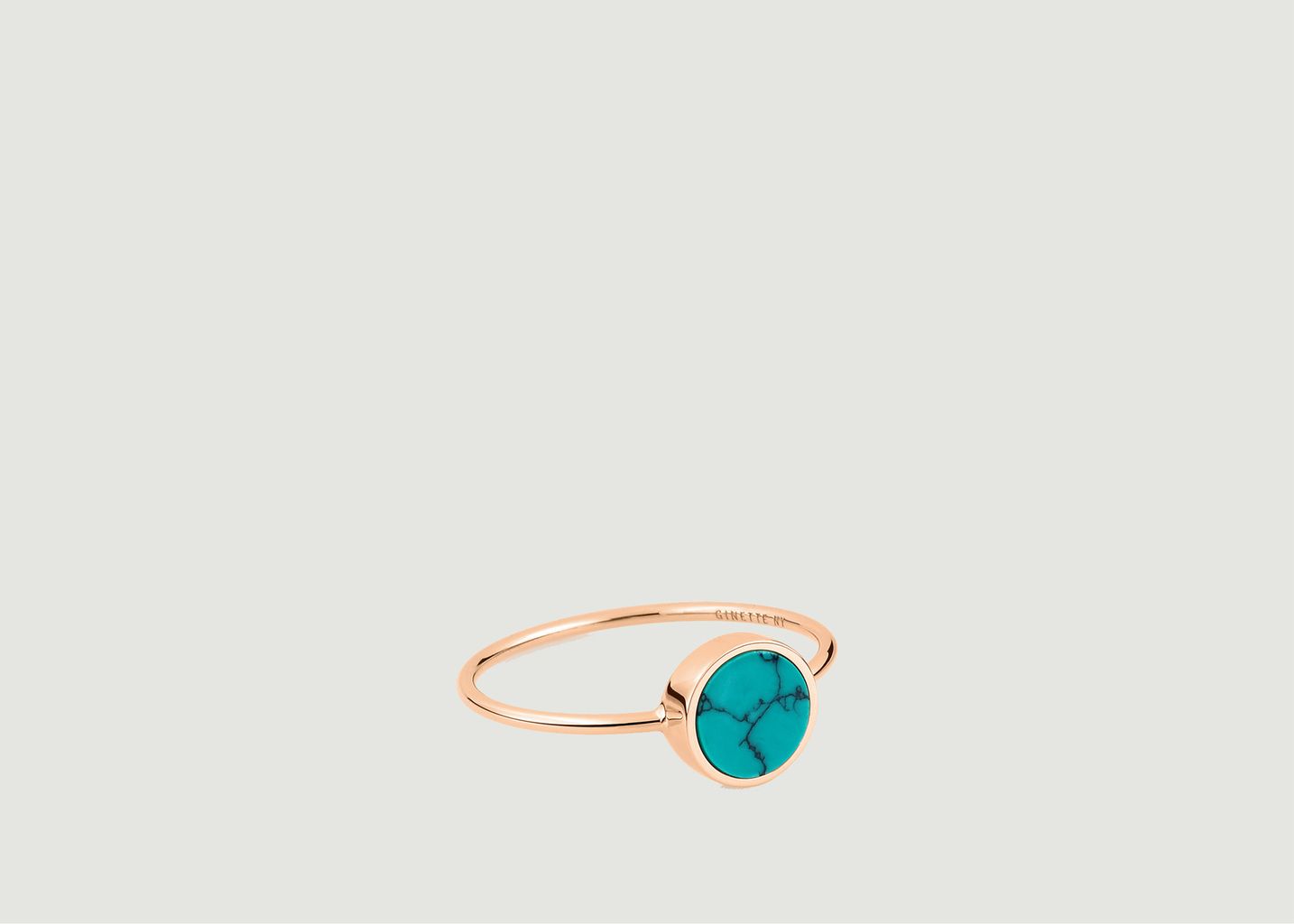 Bague Ever Disc turquoise - Ginette NY
